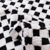 Checkered Baby Blanket Neutral Ultra Soft Baby Blanket Fuzzy Cozy