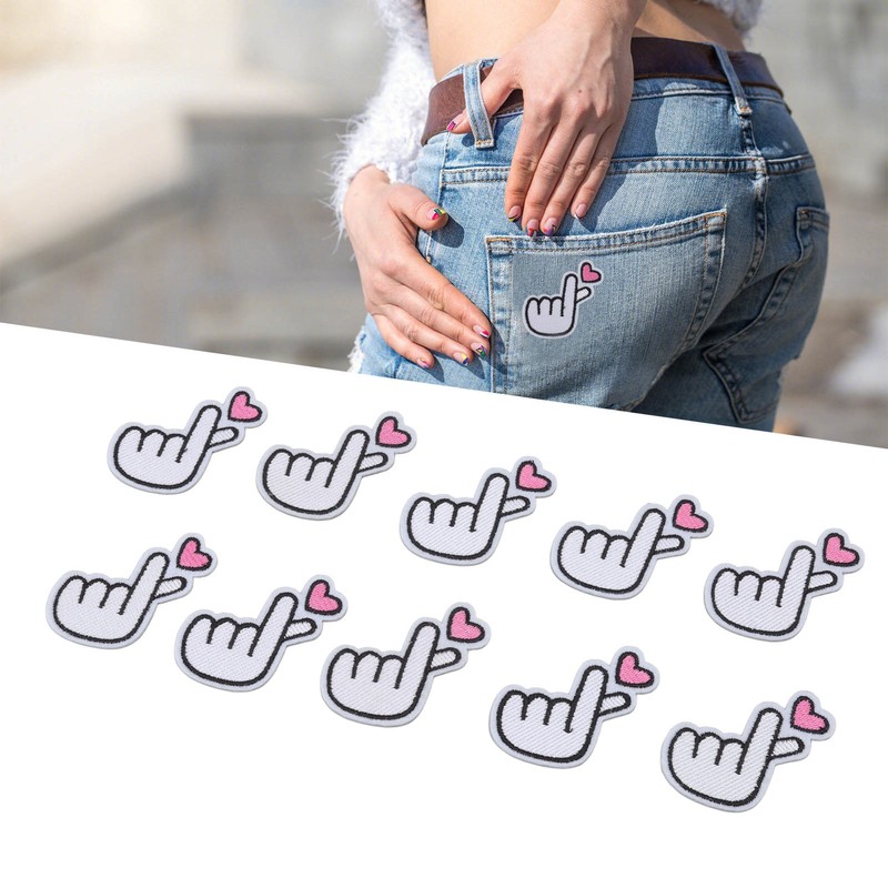 30Pcs Gesture Patches Love Heart Design Premium Cotton Strong Adhesion