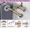 Mayrhyme Antique Bronze Double Corner Window Curtain Rods with Aluminum