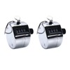 Bailinks Clicker Counter Metal Hand Tally Counters,4-Digit Lap Counter Silver