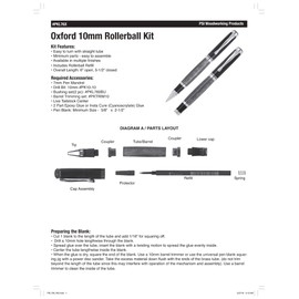 Penn State Industries PKL765 Oxford Rollerball Pen Kit Woodturning Project (Gold)