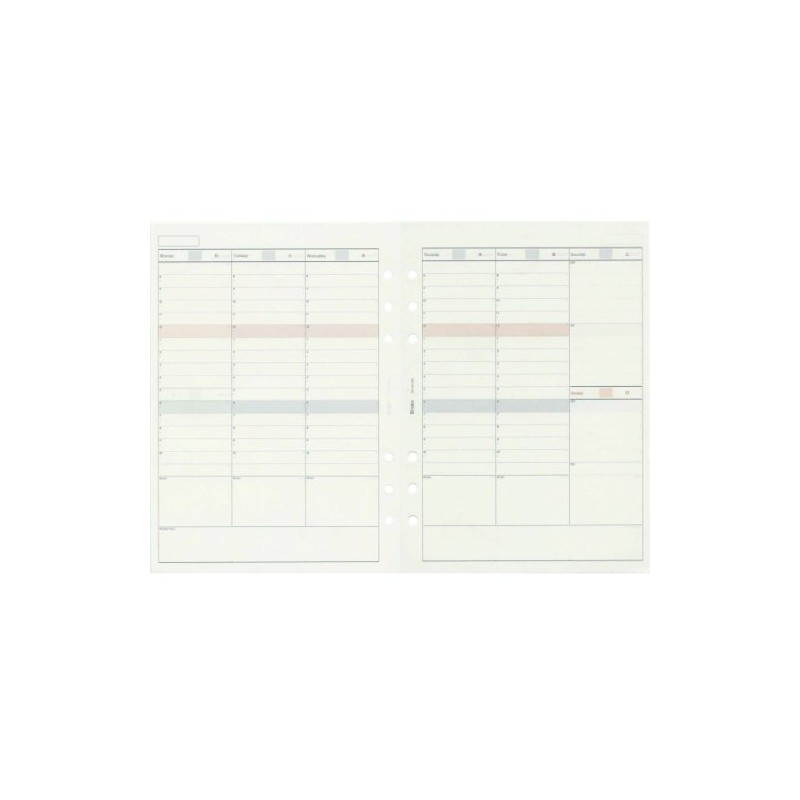 A5 Size A5305 Weekly Vertical Spread WEEKLY Free Diary Personal
