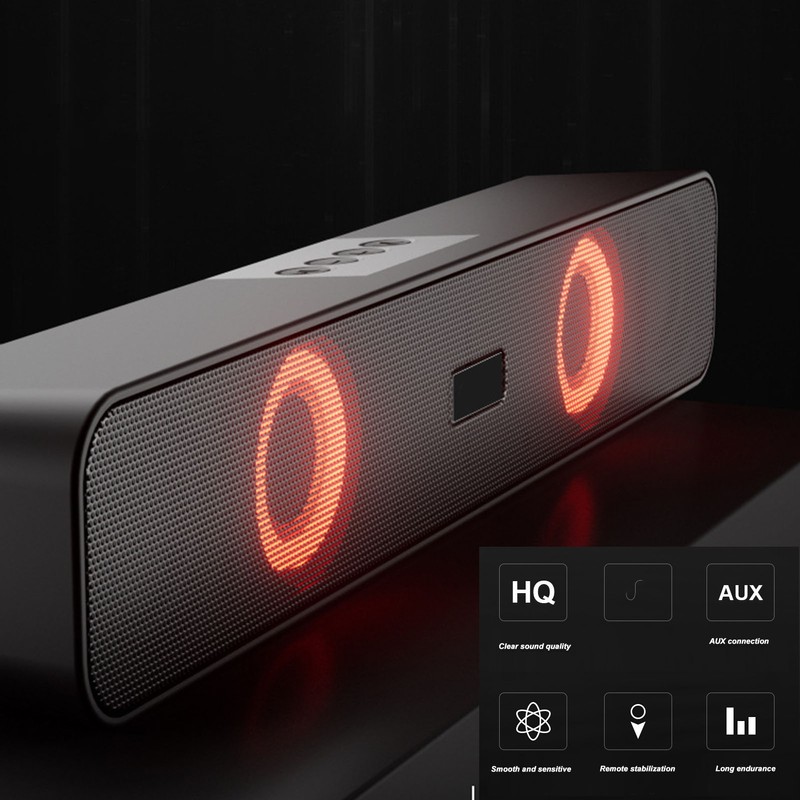Computer Bluetooth Speaker Stereo High Volume Stainless Steel Portable Speaker