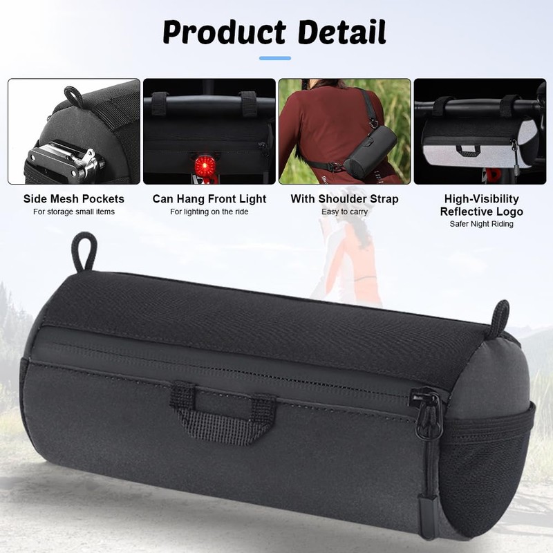 YOUNICE Bicycle Handlebar Bag, Multifunctional Bicycle Bag, Handlebar, 1L Reflective