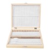 100 Pcs Professional Prepared Wooden Microscope Storage Box for Kids
