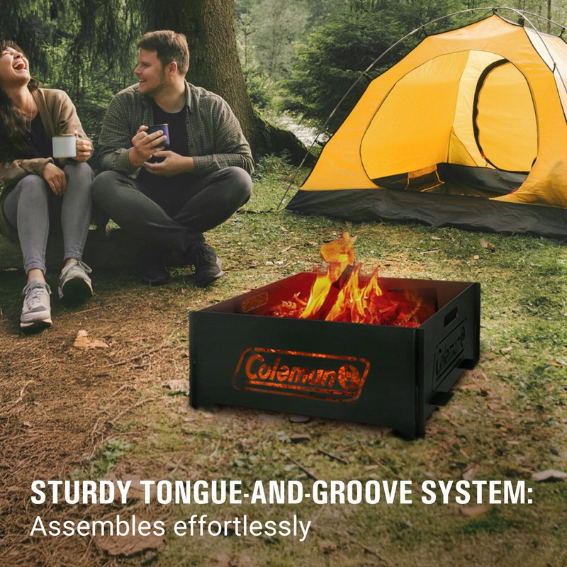 Coleman Pack-A-Way 10” Portable Fire Pit, Collapsible Wood Burning Fire