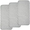 BlueSnail Quilted Thicker Waterproof Changing Pad Liners 3 Count(Gray 13”