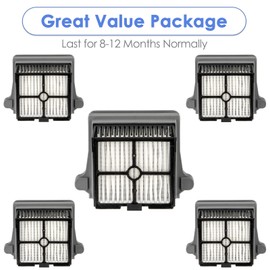 (5 Pack) HEPA Filters Compatible With Tineco Floor ONE S7 PRO/ONE S6 Smart Cordless Cordless Wet Dry Vacuum Cleaner Filter Kit, Replacement Parts 5 Filters