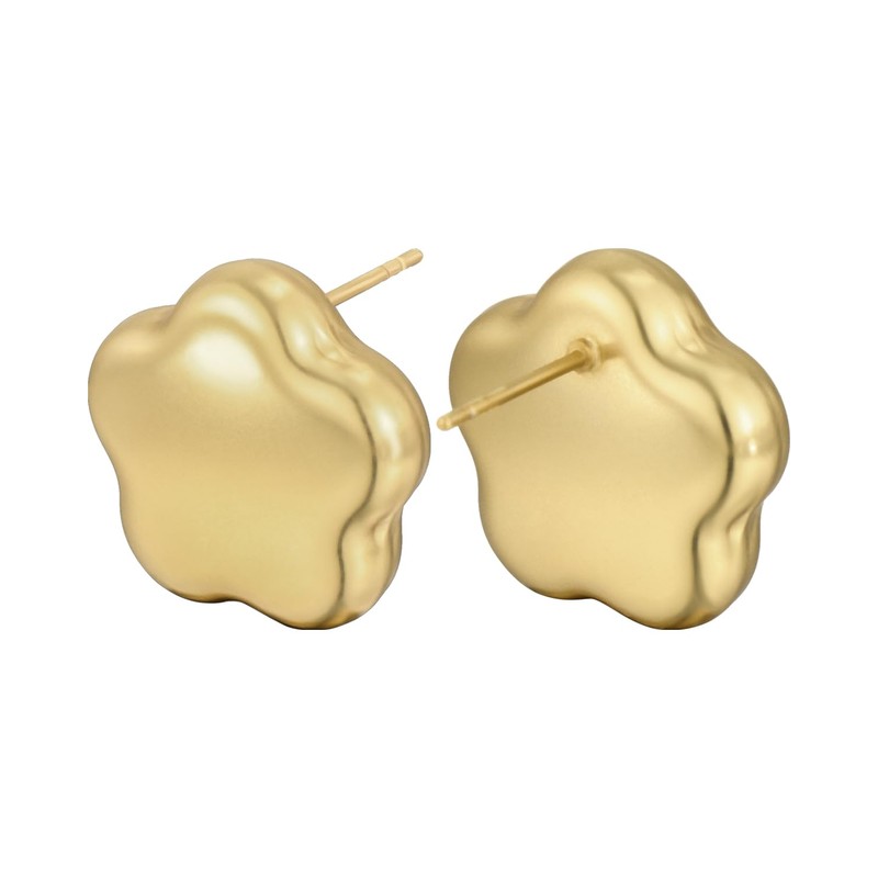 Chunky Gold Earrings, normal, Brass, No Gemstone