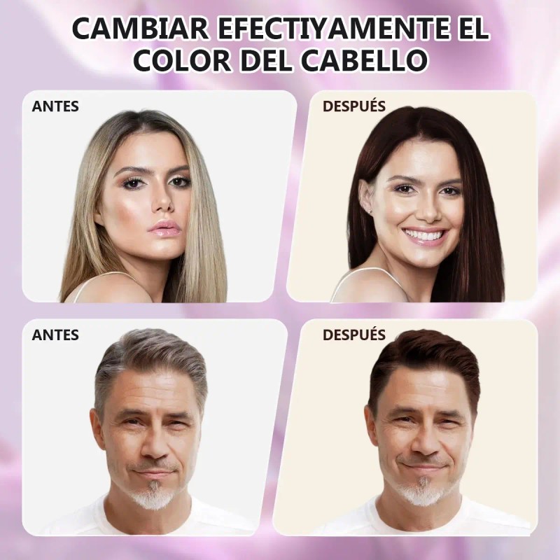 Shampoo Tinte Instantáneo Cubre Canas Natural Jengibre 500ml