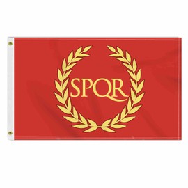 3×5 FT Roman Empire Flag, Large 100D SPQR Outdoor Banner,Canadian Decor for Patio Garden with Brass Gromment