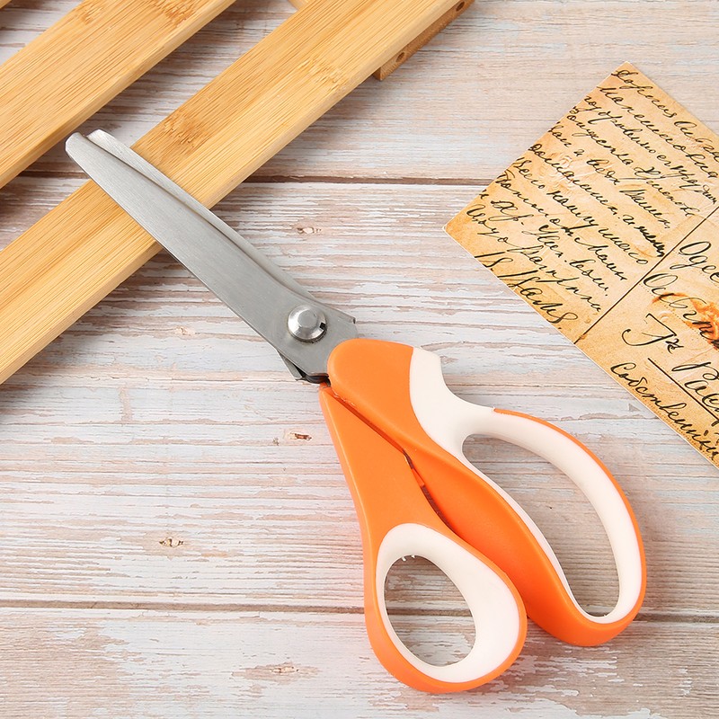 Wavy Serrated Scissor Colour Handle DIY Hand Made Cloth Paper