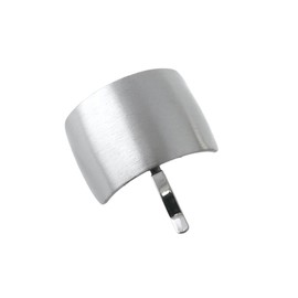 VINGTAINE H7205-S-S- Curved Plate, Hair Cuff, Matte, Hair Hook, Easy to Install, Hair Accessory, Silver