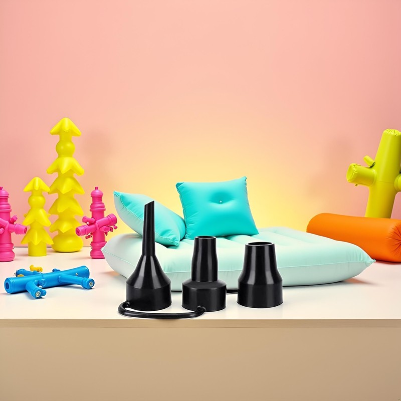 Black Air Pump Replacement Nozzles, 3 Sizes Inflatable Pump Nozzles