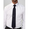 NEXT Wide Textured Tie with Tie Clip, black, Unit size