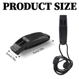 HAZMA 4 Stück Signalpfeife, Notfallpfeife, Trillerpfeife Laut Notfall Mit Lanyard, Ideal Für Kajakfahren, Bootfahren, Schwimmen, Überleben Im Wasser, Wandern, Camping, Klettern(Schwarz)