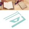 ciciglow Complete Bookbinding Ruler Kit,Metal Scrapbooking & Kit,Complete Great Stencils