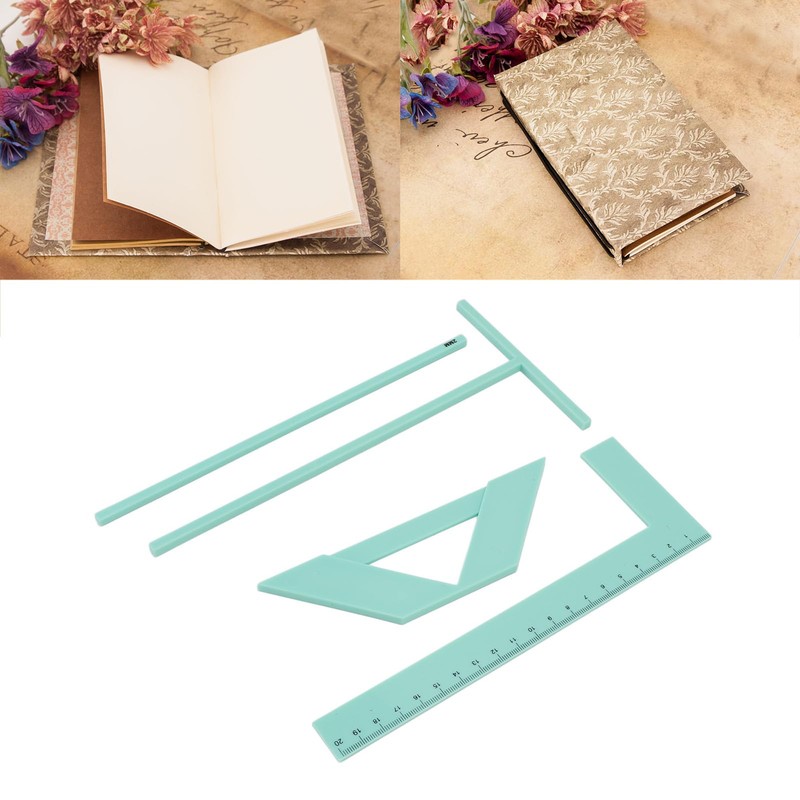ciciglow Complete Bookbinding Ruler Kit,Metal Scrapbooking & Kit,Complete Great Stencils