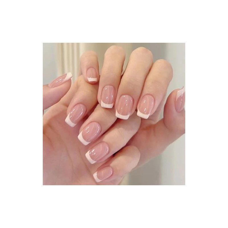 120 Piezas Francés Uñas Postizas, Rosa Natural Degradado Artificiales Uñas