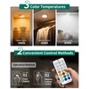 LOINSGLIM 6-Pack Puck Lights with Remote, 1800mAh Rechargeable Under Cabinet
