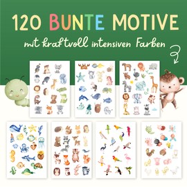 Famifidus 120 Skin-friendly Children's Tattoos, Dermatologically Very Good, Children's Tattoos, Made in Germany, Tattoo Children, Our Tattoos for Children