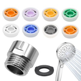 Water Saver for Shower, 9 Pieces Shower Flow Limiter, Shower Power Reduction Limiter Set, for Bathroom, Kitchen, 4L/min 5L/min 6L/min 7L/min 8L/min 9L/min 10L/min 12L/min