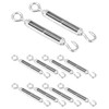QWORK® Pack of 10 M5 Turnbuckles 304 Stainless Steel, Adjustable