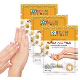 AWIWTOBQ Hand Mask Moisturizing Glove 3 pack, Hand Peel Mask Exfoliating Gloves, Hand Repair Glove for Dry Hands Treatment, Remove Dead Skin, Rough Skin, Honey Milk