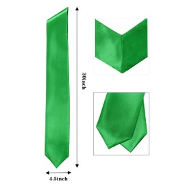 GradPlaza Plain Graduation Stole Sash 60'' Long Emerald Green Adults Sash for High School and College