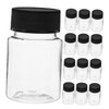 ULTECHNOVO 24pcs Wide Mouth Sample Bottles With Black Screw Caps