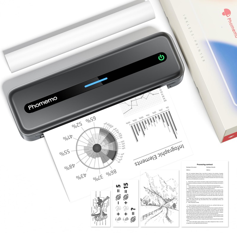 Phomemo Phomemo Portbale Printers Wireless for Travel, M832 Bluetooth Thermal