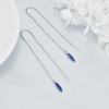 Feather Threader Earrings Sterling Silver Feathers Long Drop Pull Through