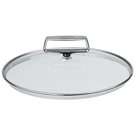 Cristel Castel'Pro Domed Glass Lids With Fixed Stainless Handle (9.5")