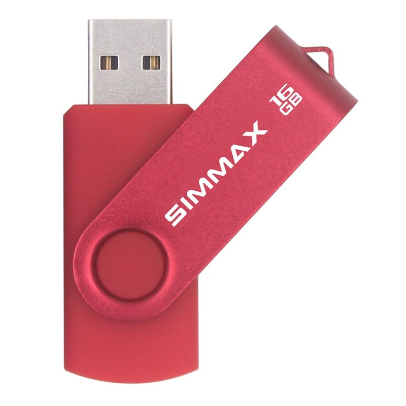 SIMMAX USB Flash Drives 2 Pack 16GB Memory Stick Swivel