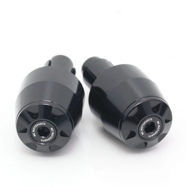 MC Motoparts STORM CNC Black Handle Bar Ends For Yamaha
