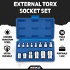NEIKO 04300A E-Torx Socket Set, 14 Piece, External Torx, E4