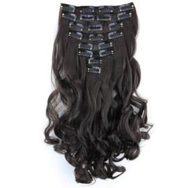 PRETTYSHOP XXL 60 cm Set of 8 Clip-In Extensions Hair Extensions