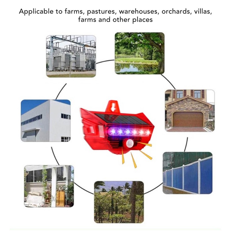 Topyond Solar Outdoor Motion Sensor Alarm with Remote Control Motion