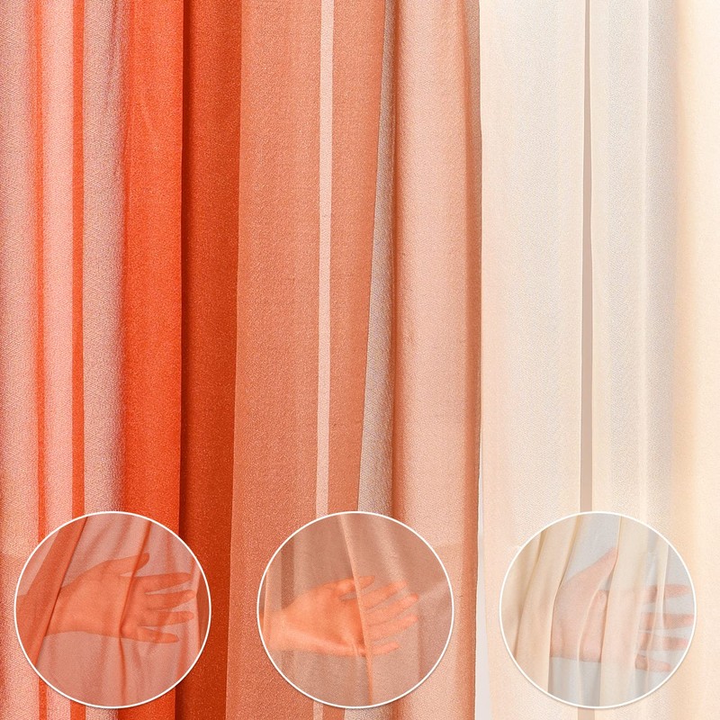 DearHouse 3 Panel Wedding Arch Draping Fabric, 29.5" x18Ft Pearl