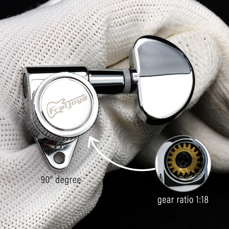 FRETJOYB 18:1 Upgraded 3x3 Locking Guitar Tuners Guitar Tuning Pegs