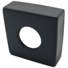 Black Lacquered Steel Square Basin Shower Bath Fitting Rosette Cover
