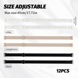 Shoulder Bra Straps Replacement 6 Pairs Women's Convertible Bra Straps, Removable Bra Straps Replacement for Bra,Shoulder Straps for Tops Dress