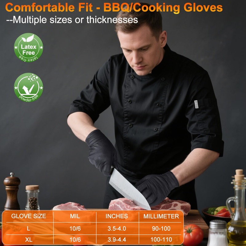 ANBOSON BBQ Gloves for Cooking Baking Grilling, 100 Count Disposable