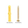 uxcell 6mmx40mm Plastic Expansion Tube for Drywall with Screws Yellow