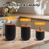 Food Storage Jar Strong Ceramic Storage Canisters with Airtight Wooden