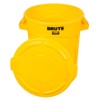 TableTop King Brute 32 Gallon Yellow Trash Can and Lid