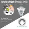 3-1/2 Inch Sink Drain Assembly Kit, Removable Deep Sink Strainer
