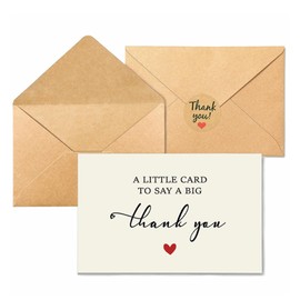 20Pcs Thank You Cards with Envelope Thank You Greeting Card for Weddings Graduation Birthday Gifts for Men Women