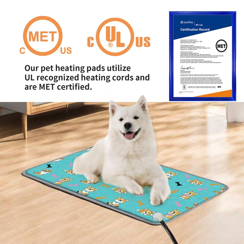 Large Pet Heating Pad (30x47in) Temperature Adjustable Dog Cat Heating