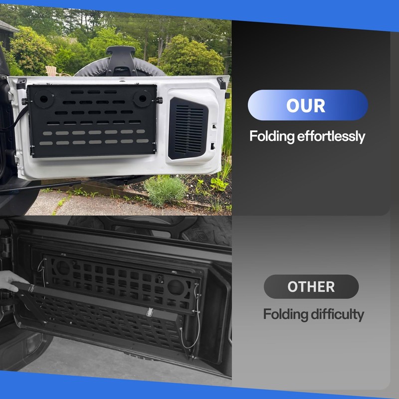 CXRCY Foldable Tailgate Table for '21-'24 Ford Bronco (2/4 Door)